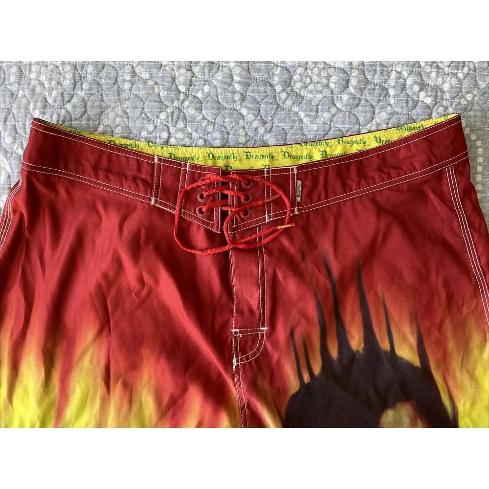 Dragonfly Bob Marley Reggae Men's Swim Trunks Board Shorts Size 38
